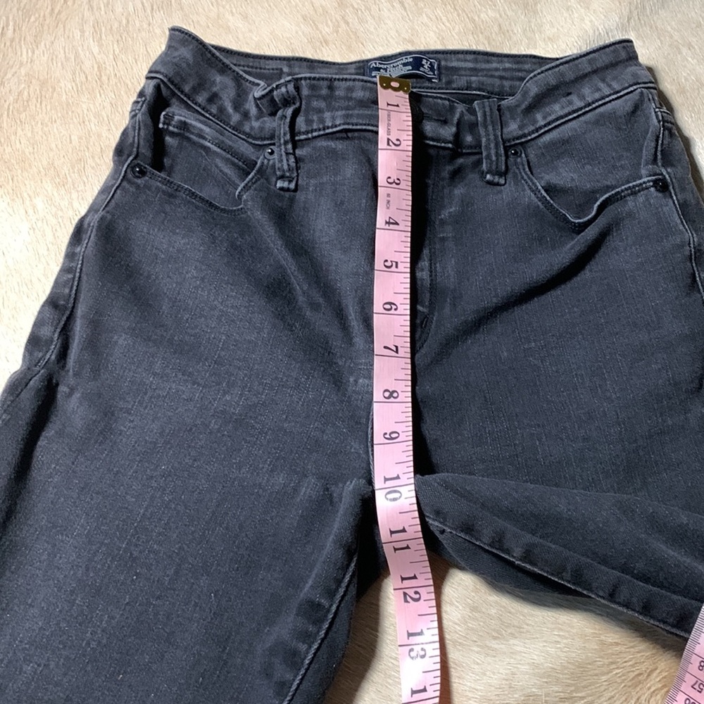 ABERCROMBIE & FITCH Simone High Rise Super Skinny Black Jeans / JEGGINGS Size 4L - Picture 6 of 9
